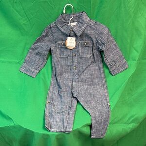 mudpie Denim Baby Jumpsuit 9-12 m